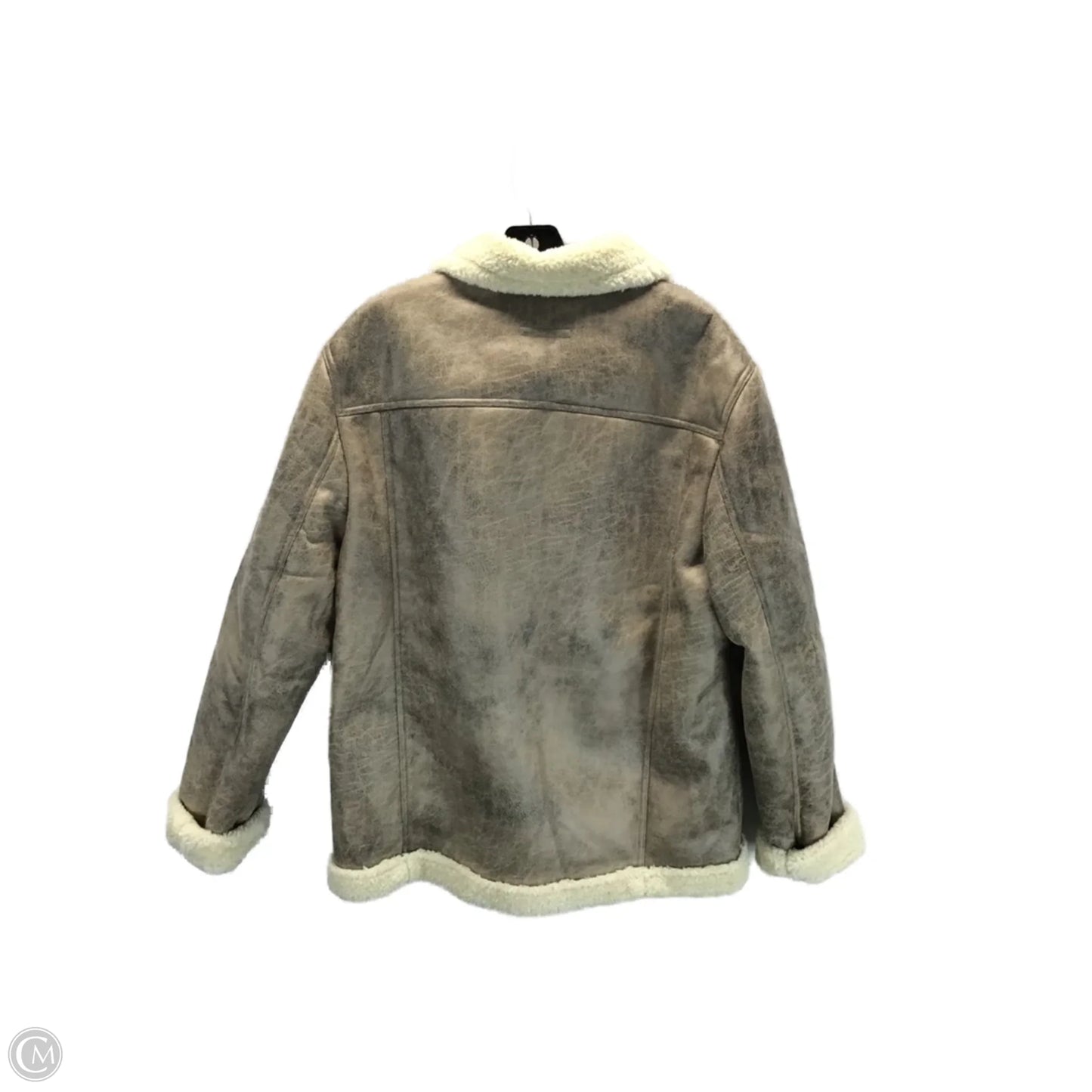 Jacket Faux Fur & Sherpa By International Concepts In Cream & Tan, Size: L