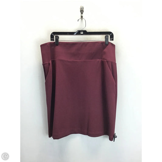 Skirt Midi By Apt 9 In Maroon, Size: Xl