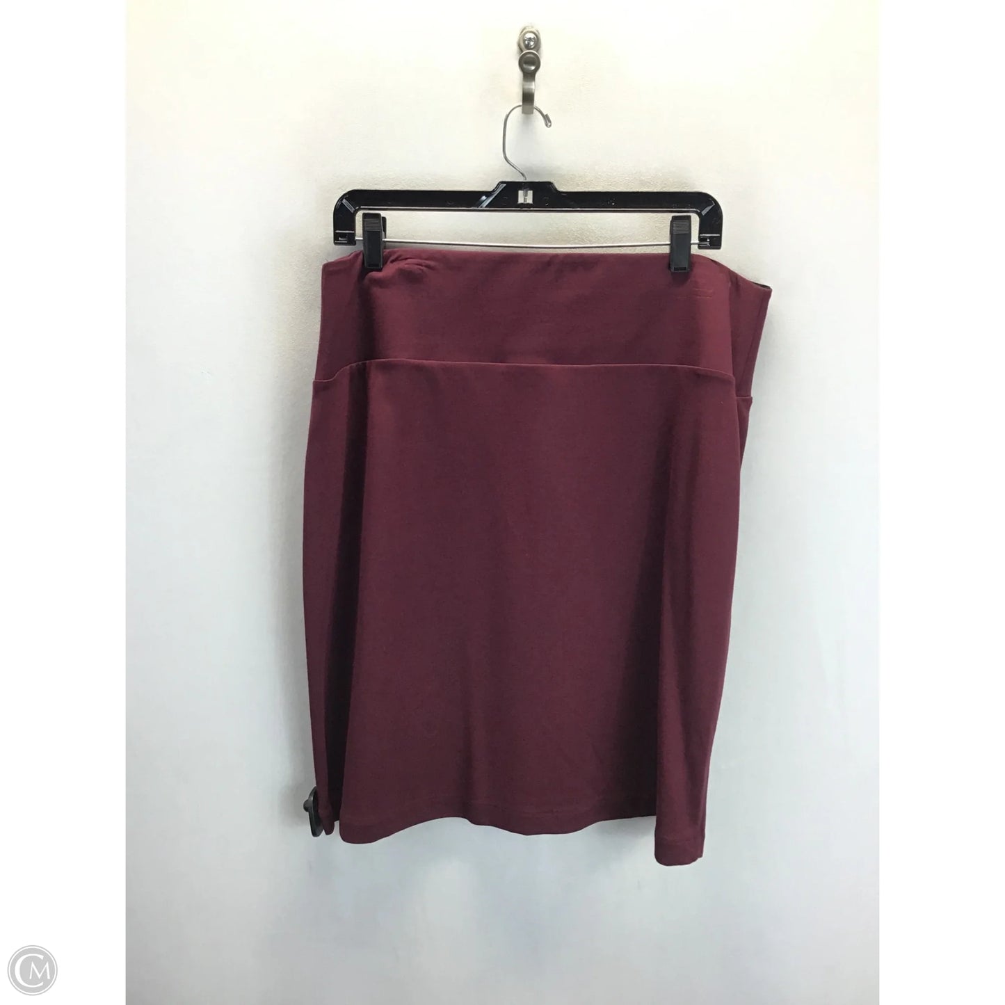 Skirt Midi By Apt 9 In Maroon, Size: Xl