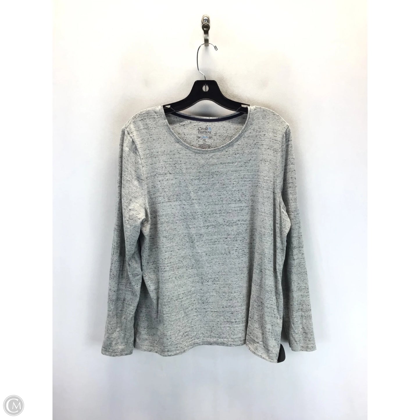Top Long Sleeve By Croft And Barrow In Grey, Size: Xl