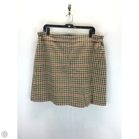Skirt Midi By J. Crew In Plaid Pattern, Size: 18