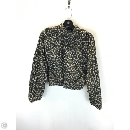 Top Long Sleeve By Zara In Floral Print, Size: M