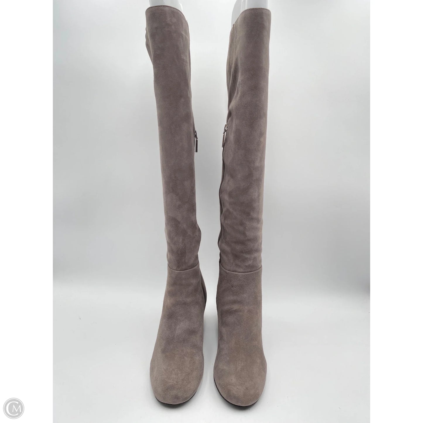 Boots Over-the-knee Heels By Isaac Mizrahi In Grey, Size: 10
