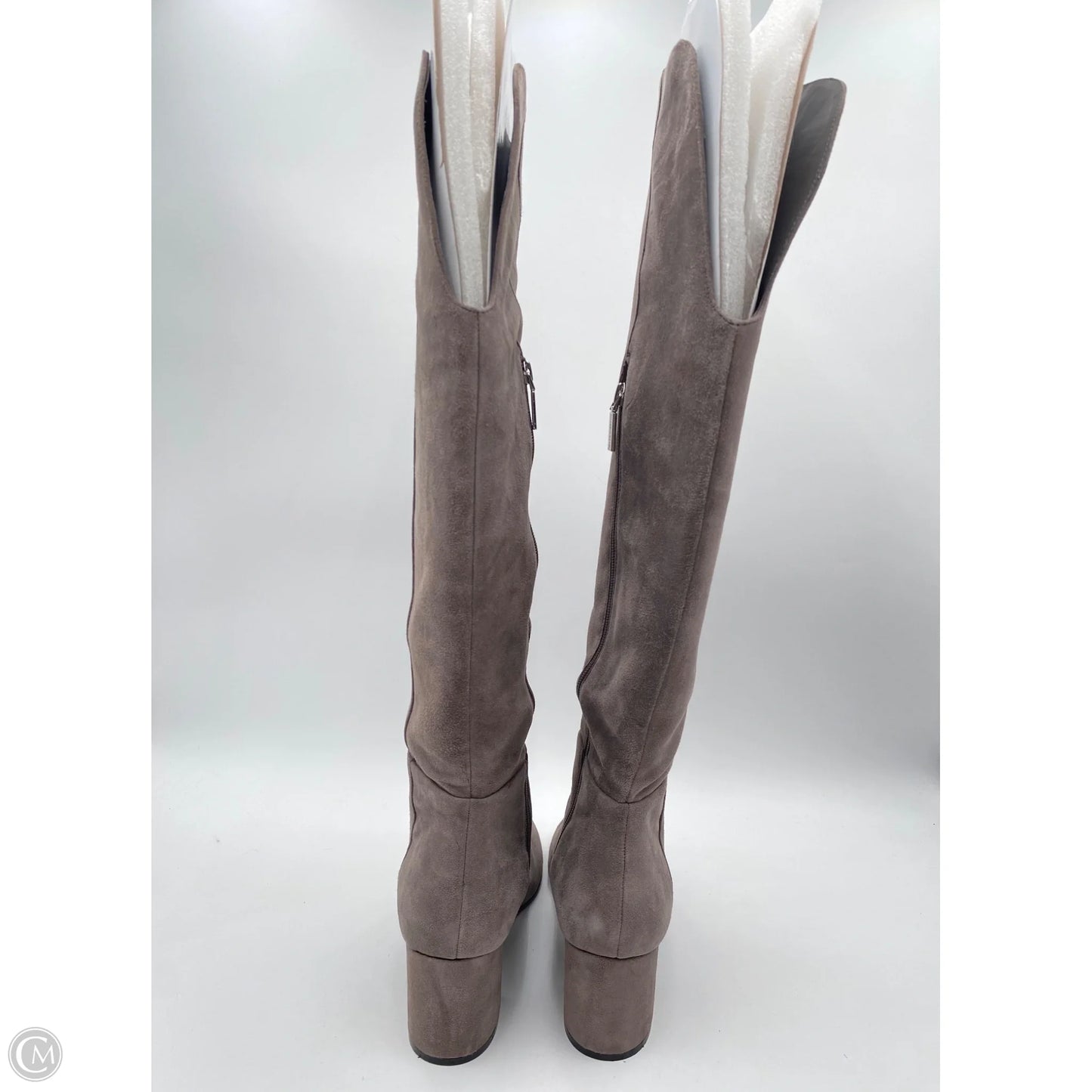 Boots Over-the-knee Heels By Isaac Mizrahi In Grey, Size: 10