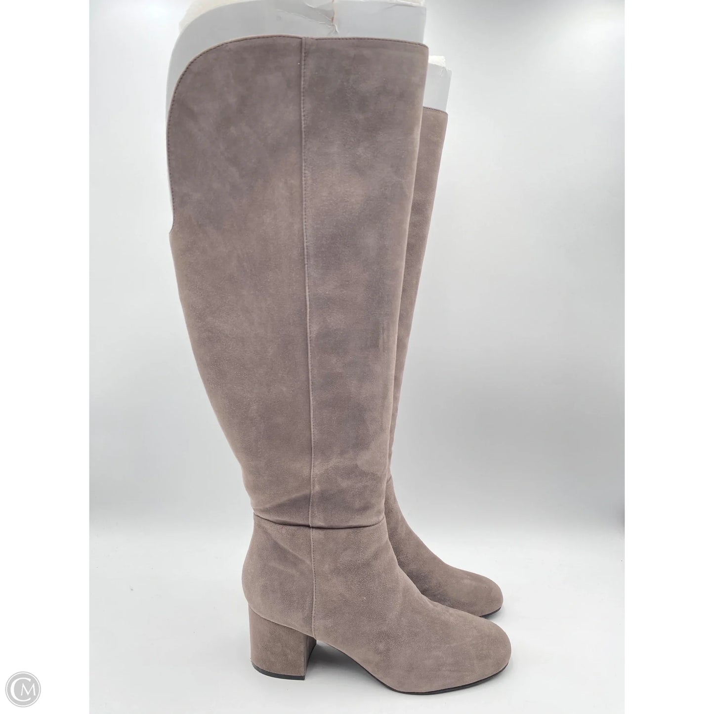 Boots Over-the-knee Heels By Isaac Mizrahi In Grey, Size: 10