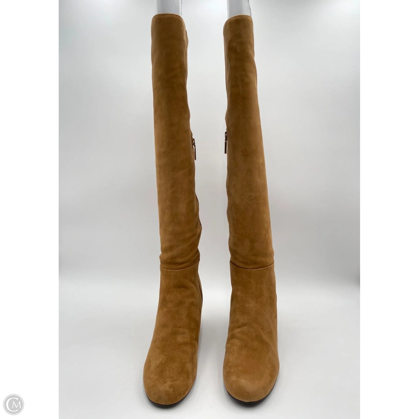 Boots Over-the-knee Heels By Isaac Mizrahi In Tan, Size: 10