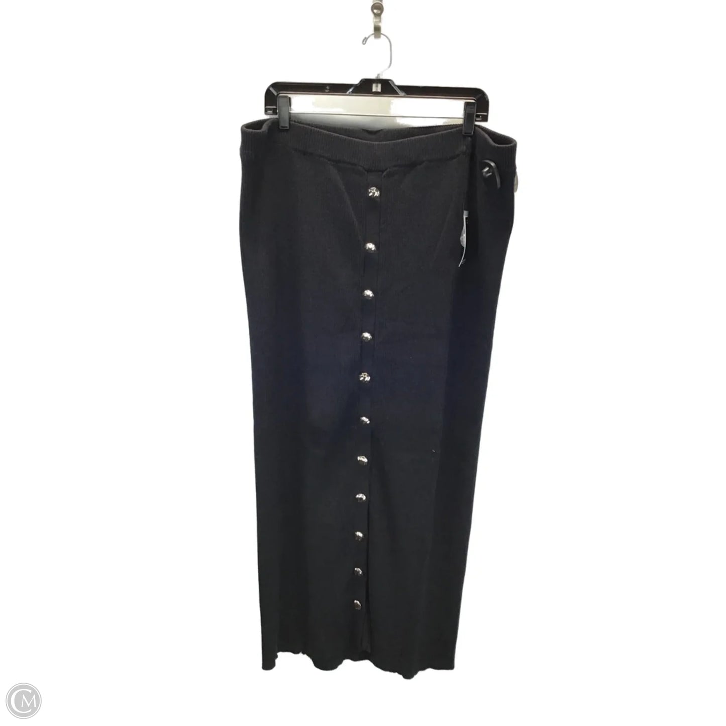 Skirt Midi By Eloquii In Black & Gold, Size: 1x