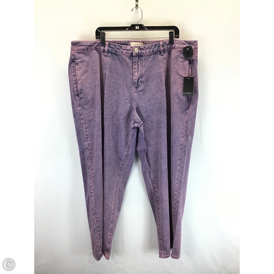 Jeans Wide Leg By Eloquii In Purple, Size: 18
