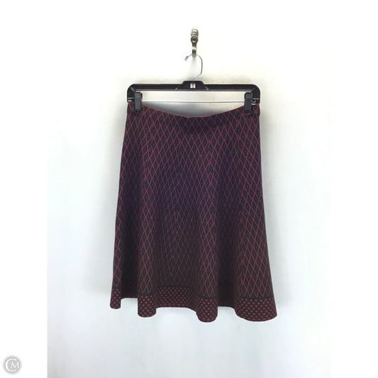 Skirt Midi By Vila Milano In Black & Red, Size: M