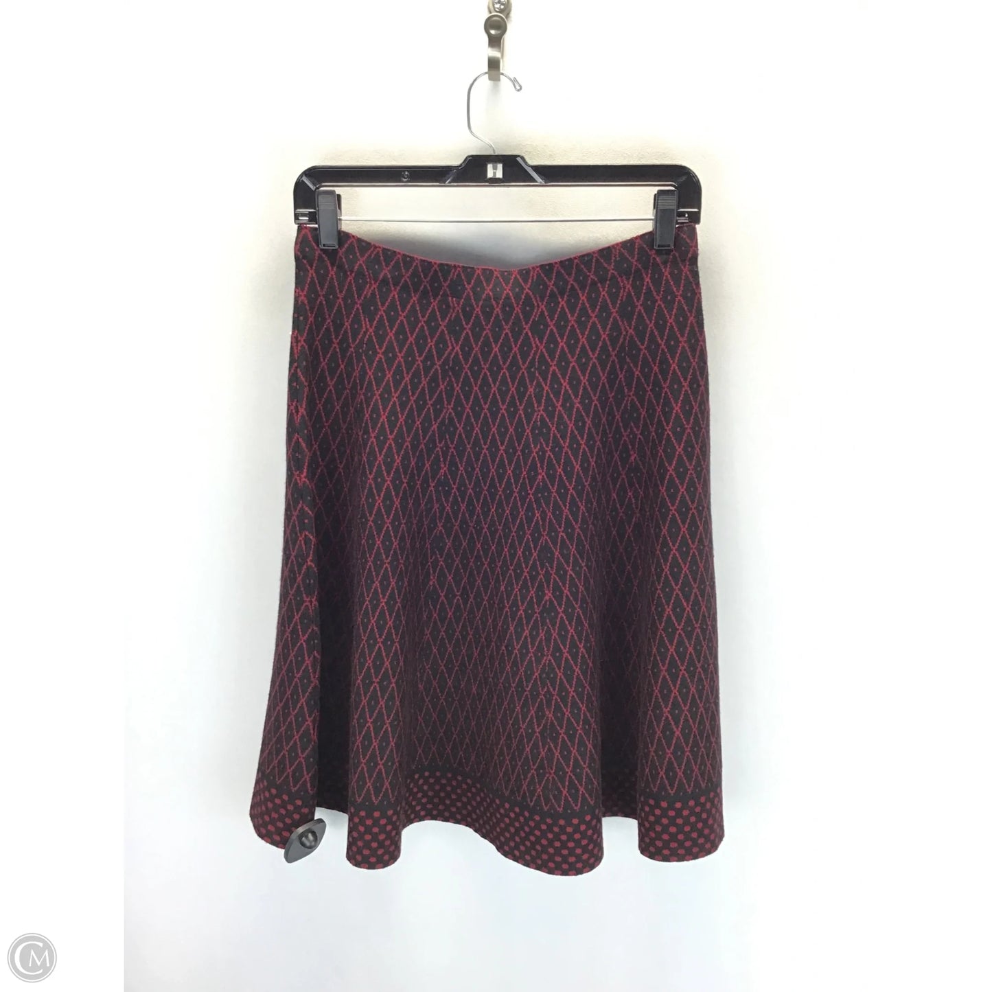 Skirt Midi By Vila Milano In Black & Red, Size: M