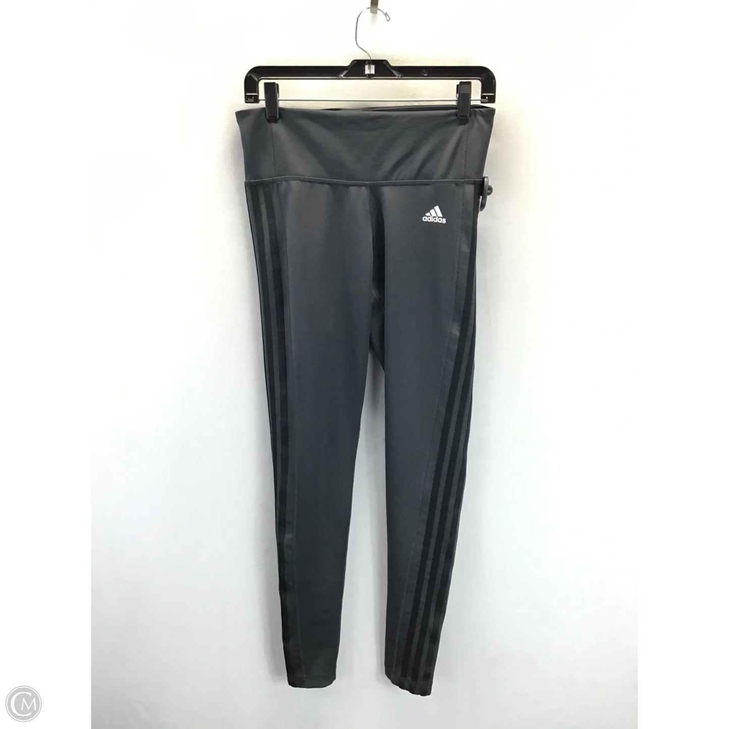 Athletic Leggings By Adidas In Grey, Size: Mp
