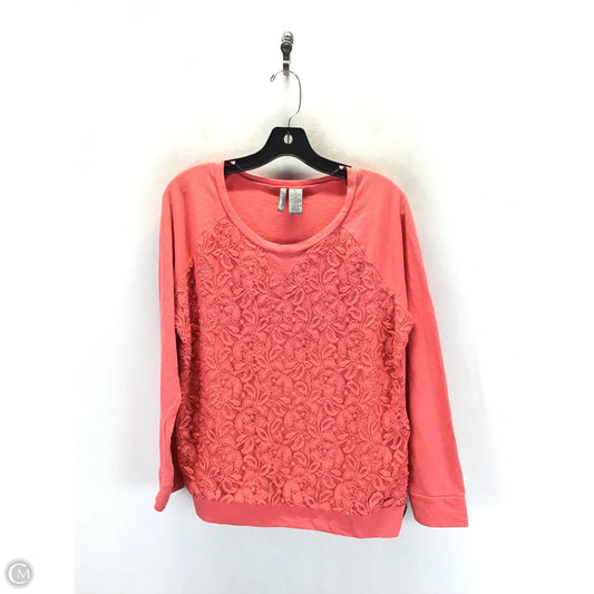 Top Long Sleeve By New Directions In Peach, Size: L