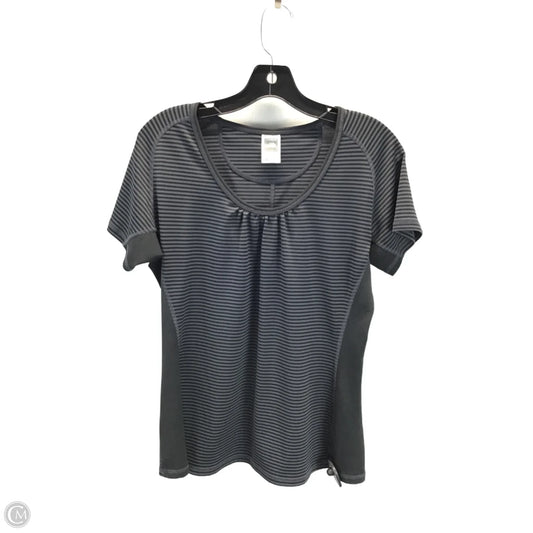 Athletic Top Short Sleeve By The North Face In Black & Grey, Size: L