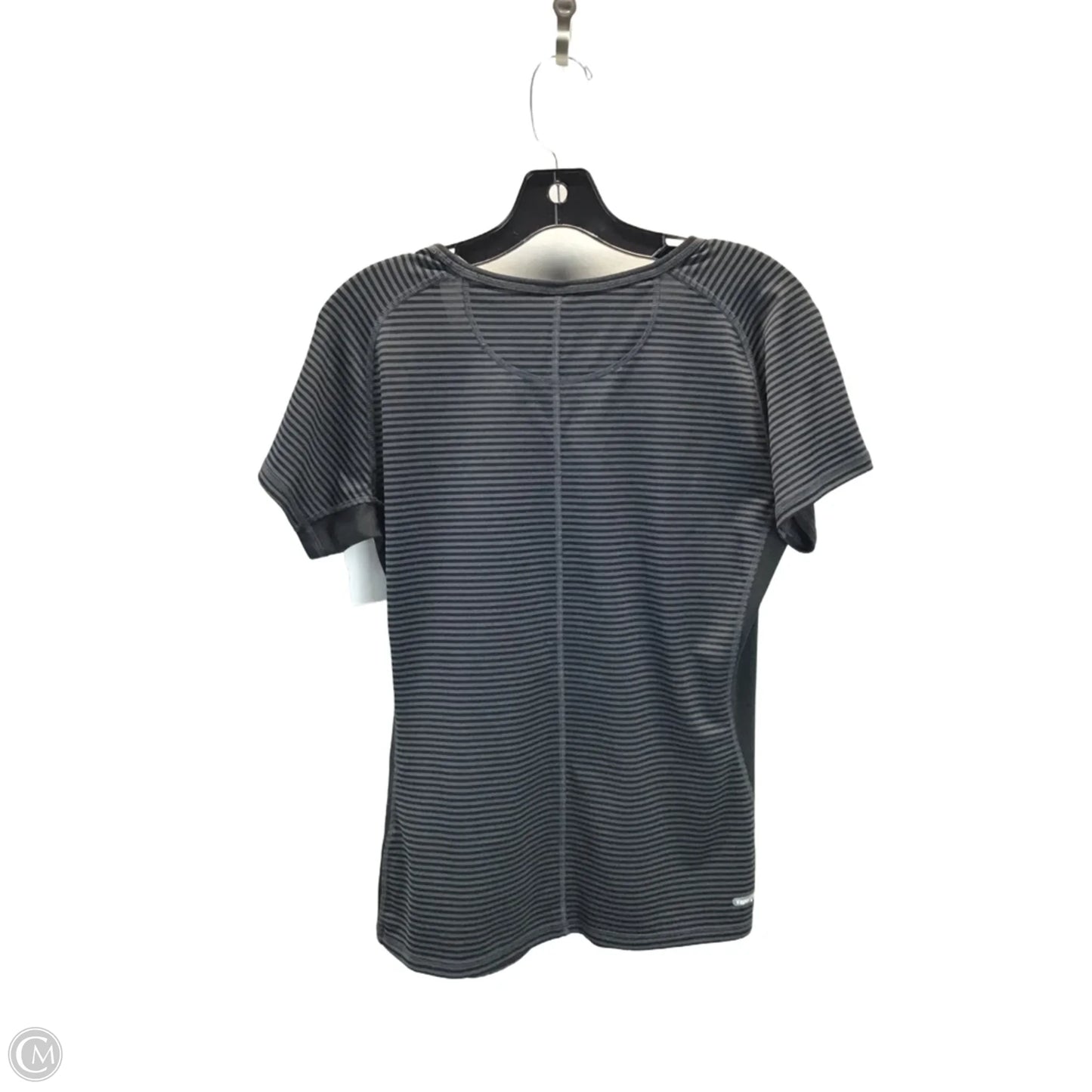 Athletic Top Short Sleeve By The North Face In Black & Grey, Size: L