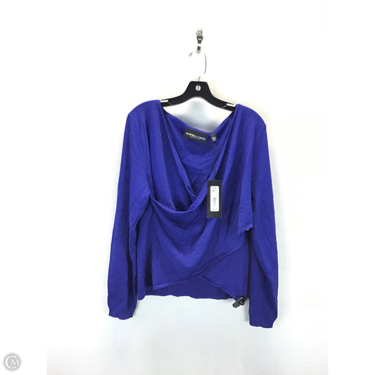 Top Long Sleeve By New York And Co In Blue, Size: Xxl