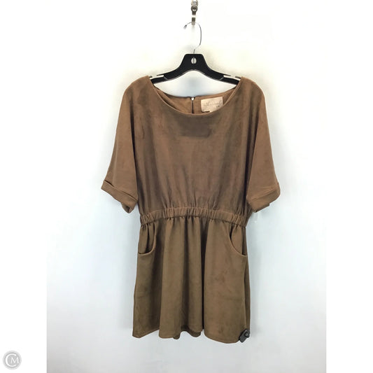Dress Casual Midi By Clothes Mentor In Brown, Size: M