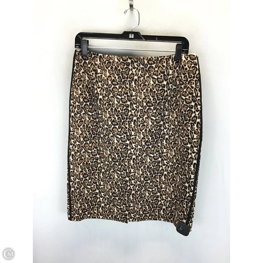 Skirt Midi By White House Black Market In Animal Print, Size: 10