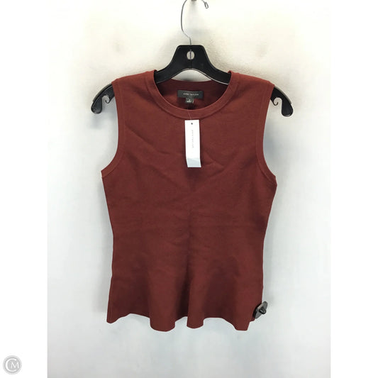 Top Sleeveless By Ann Taylor In Bronze, Size: S