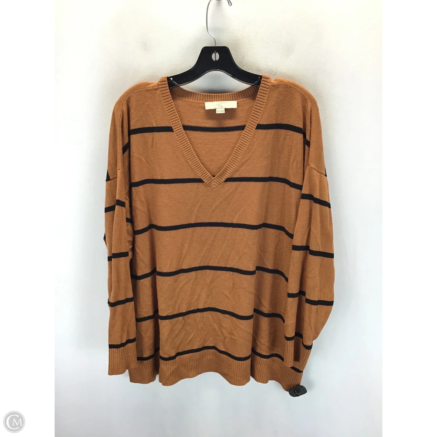 Sweater By Loft In Black & Brown, Size: 2x