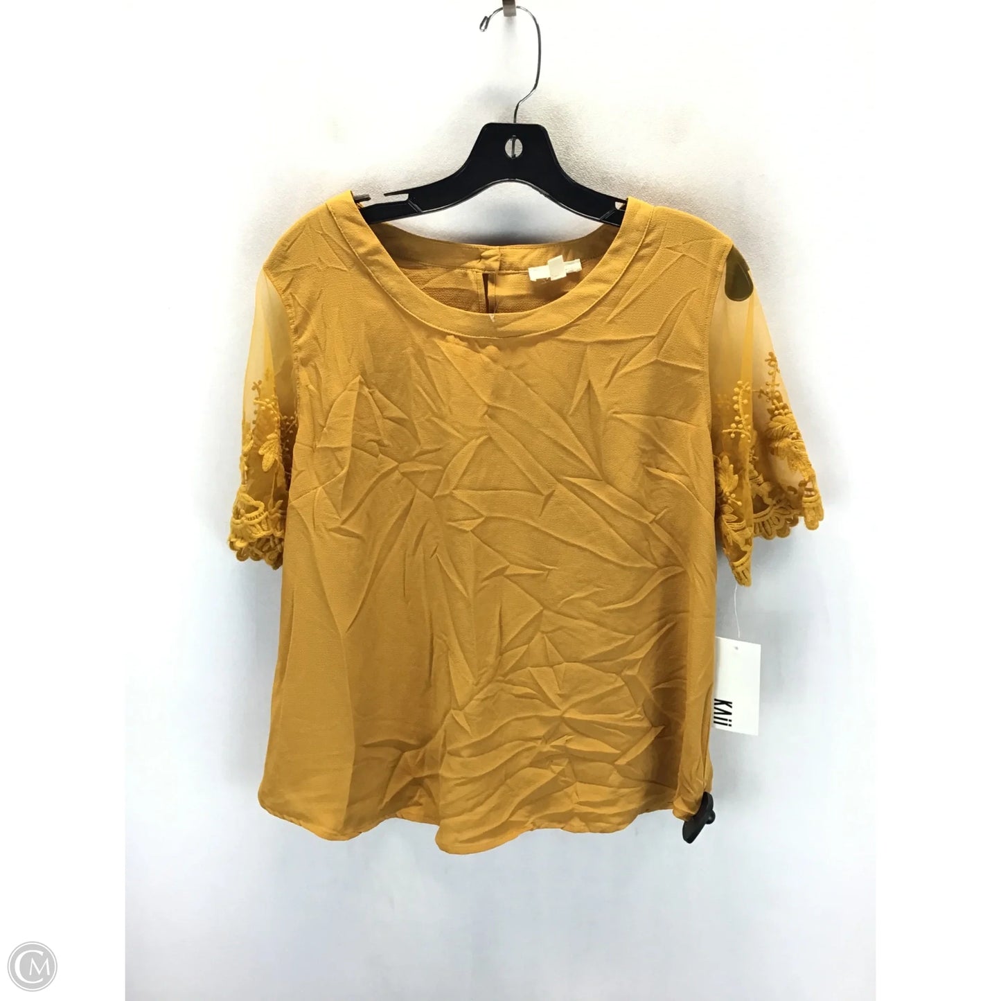 Top Short Sleeve By Clothes Mentor In Yellow, Size: Xl