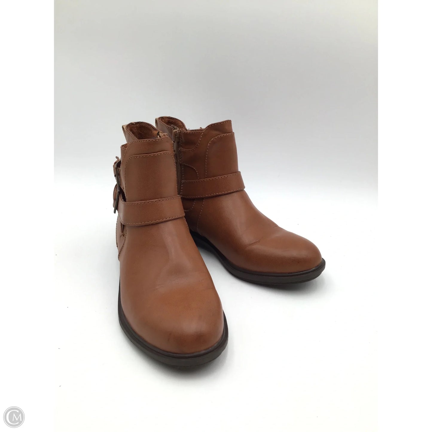 Boots Ankle Flats By Clothes Mentor In Brown, Size: 8