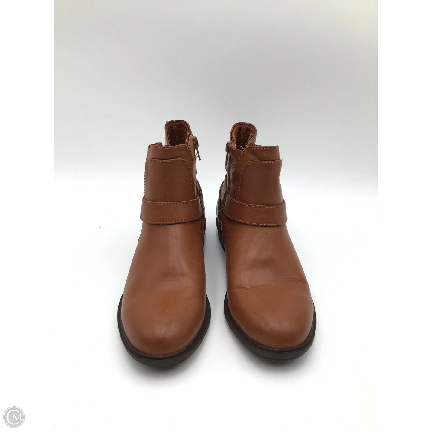 Boots Ankle Flats By Clothes Mentor In Brown, Size: 8