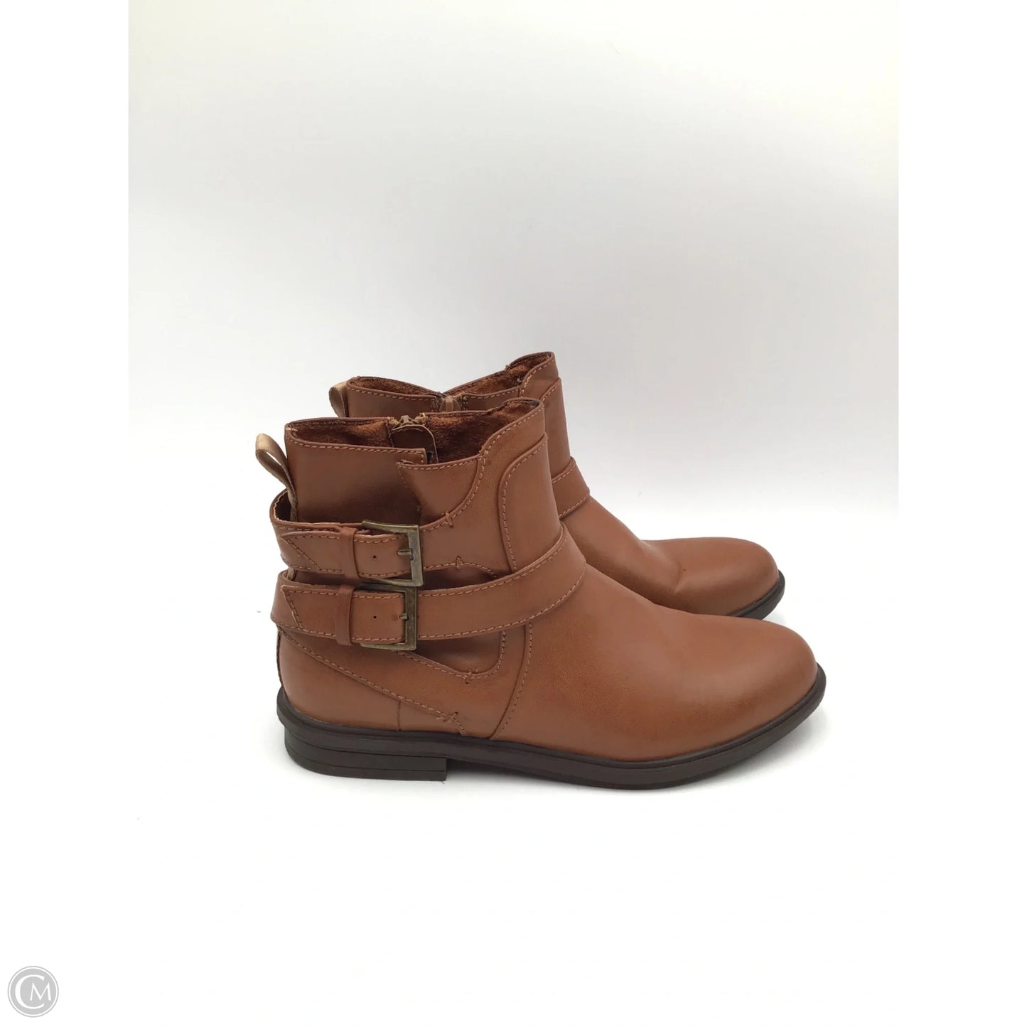 Boots Ankle Flats By Clothes Mentor In Brown, Size: 8