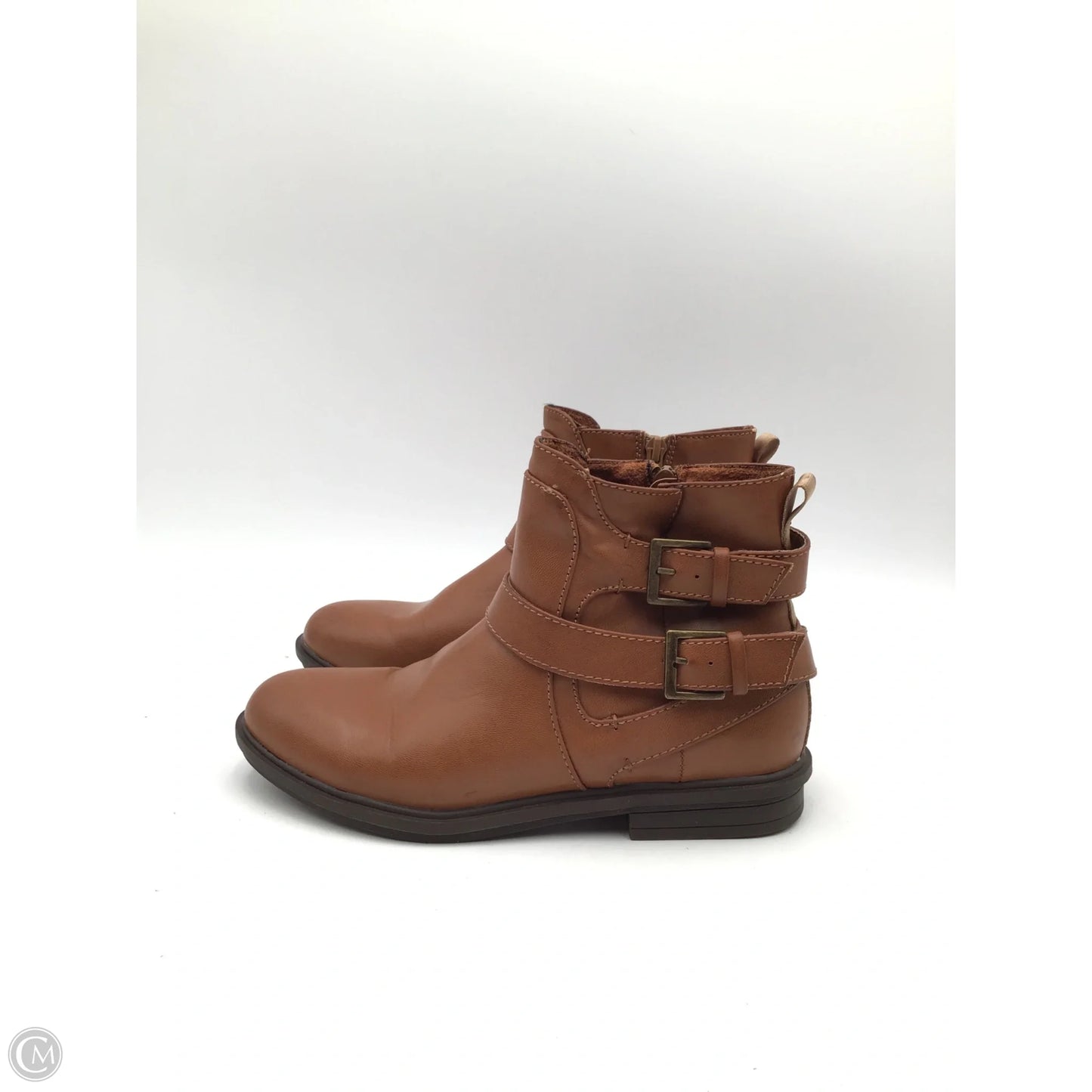 Boots Ankle Flats By Clothes Mentor In Brown, Size: 8