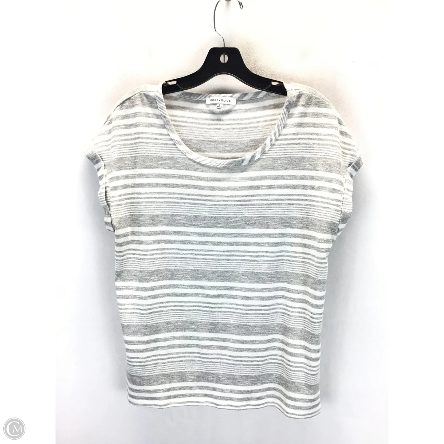 Top Sleeveless By Rose And Olive In Striped Pattern, Size: L