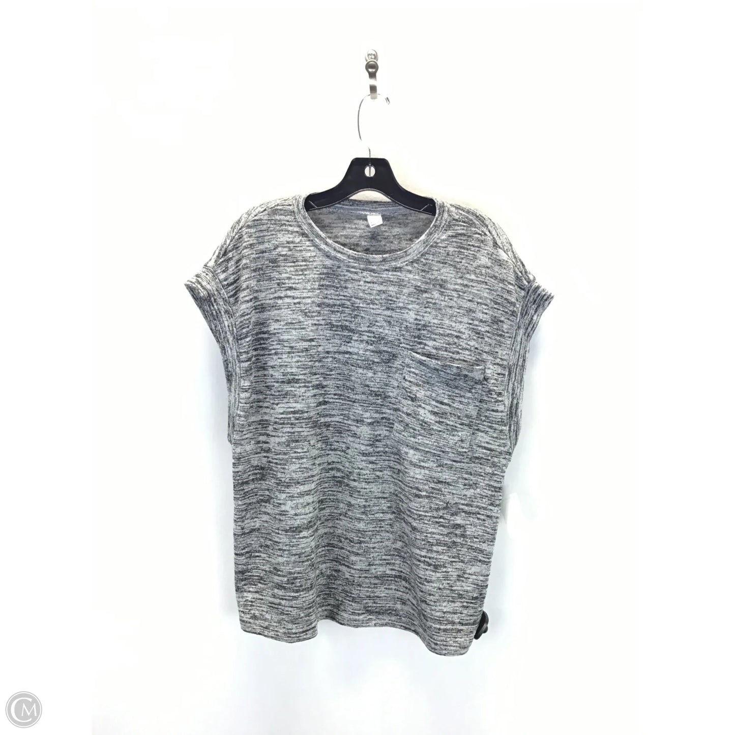 Top Sleeveless By Clothes Mentor In Black & Grey, Size: L