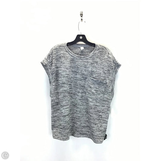 Top Sleeveless By Clothes Mentor In Black & Grey, Size: L