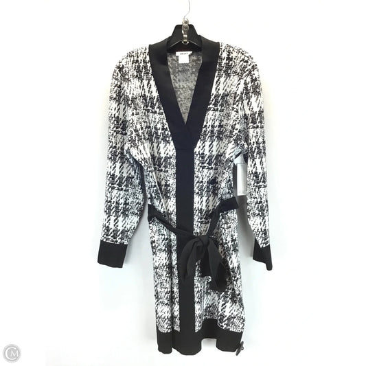 Dress Casual Midi By Dkny In Black & White, Size: Xl