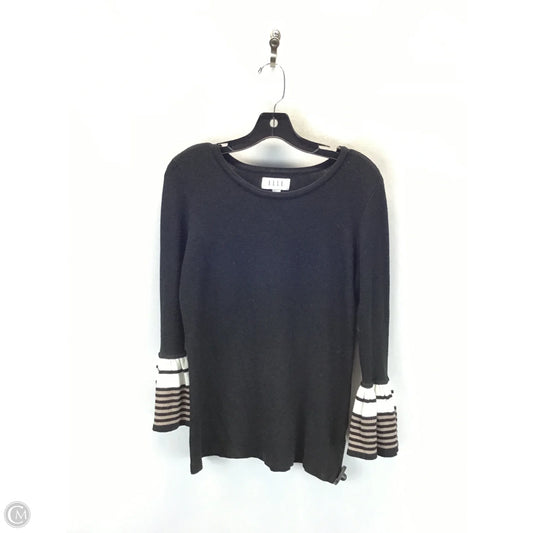 Sweater By Elle In Black & Cream, Size: S