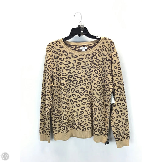Sweater By Croft And Barrow In Animal Print, Size: Xxl