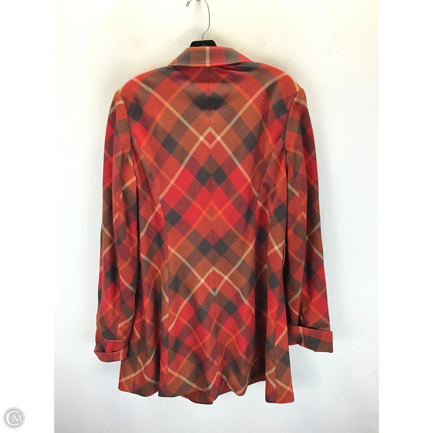 Coat Peacoat By Lane Bryant In Plaid Pattern, Size: 20