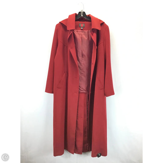 Coat Trench Coat By Gallery In Red, Size: 10