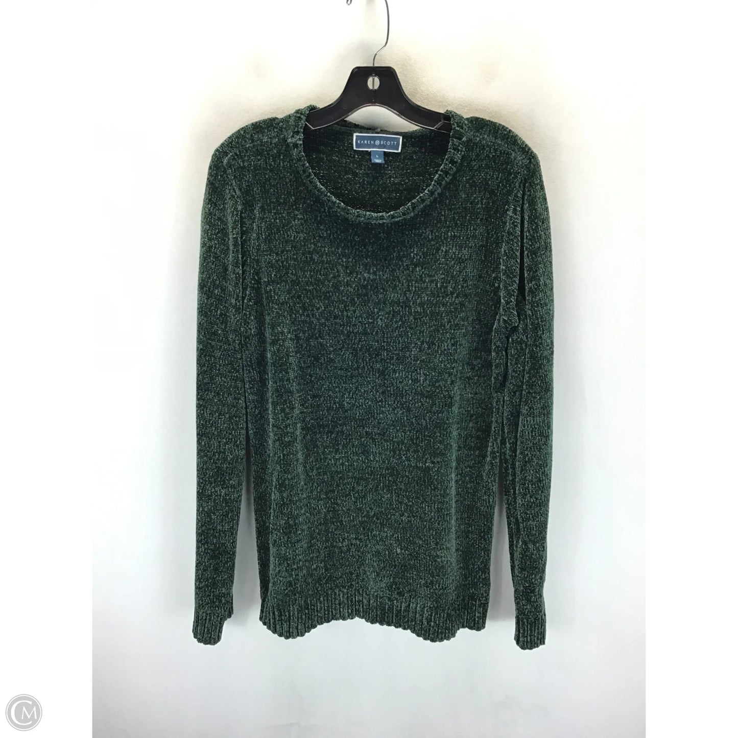 Sweater By Karen Scott In Green, Size: L