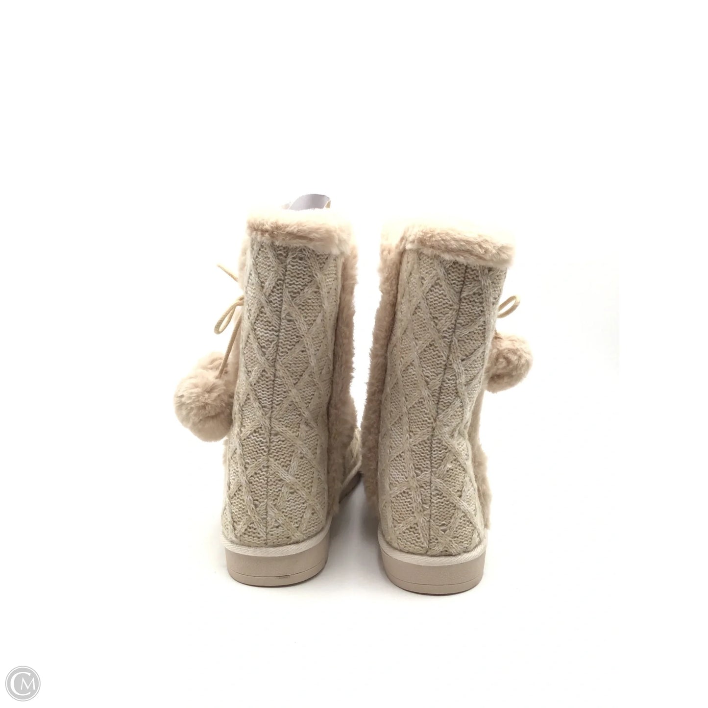Boots Snow By Just Fab In Tan & White, Size: 11