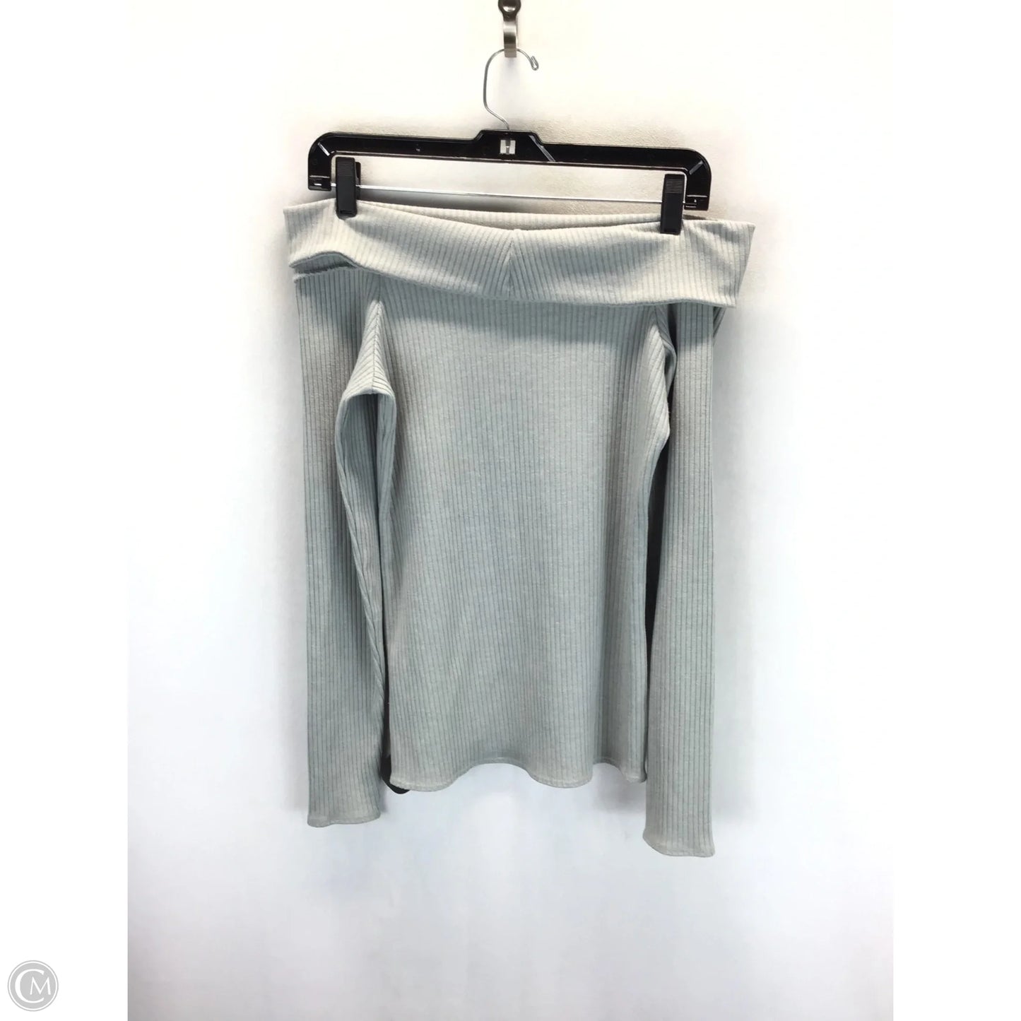 Top Long Sleeve By Abercrombie And Fitch In Grey, Size: L