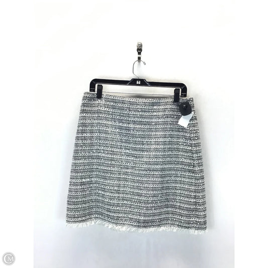 Skirt Midi By Loft In Black & White, Size: 10