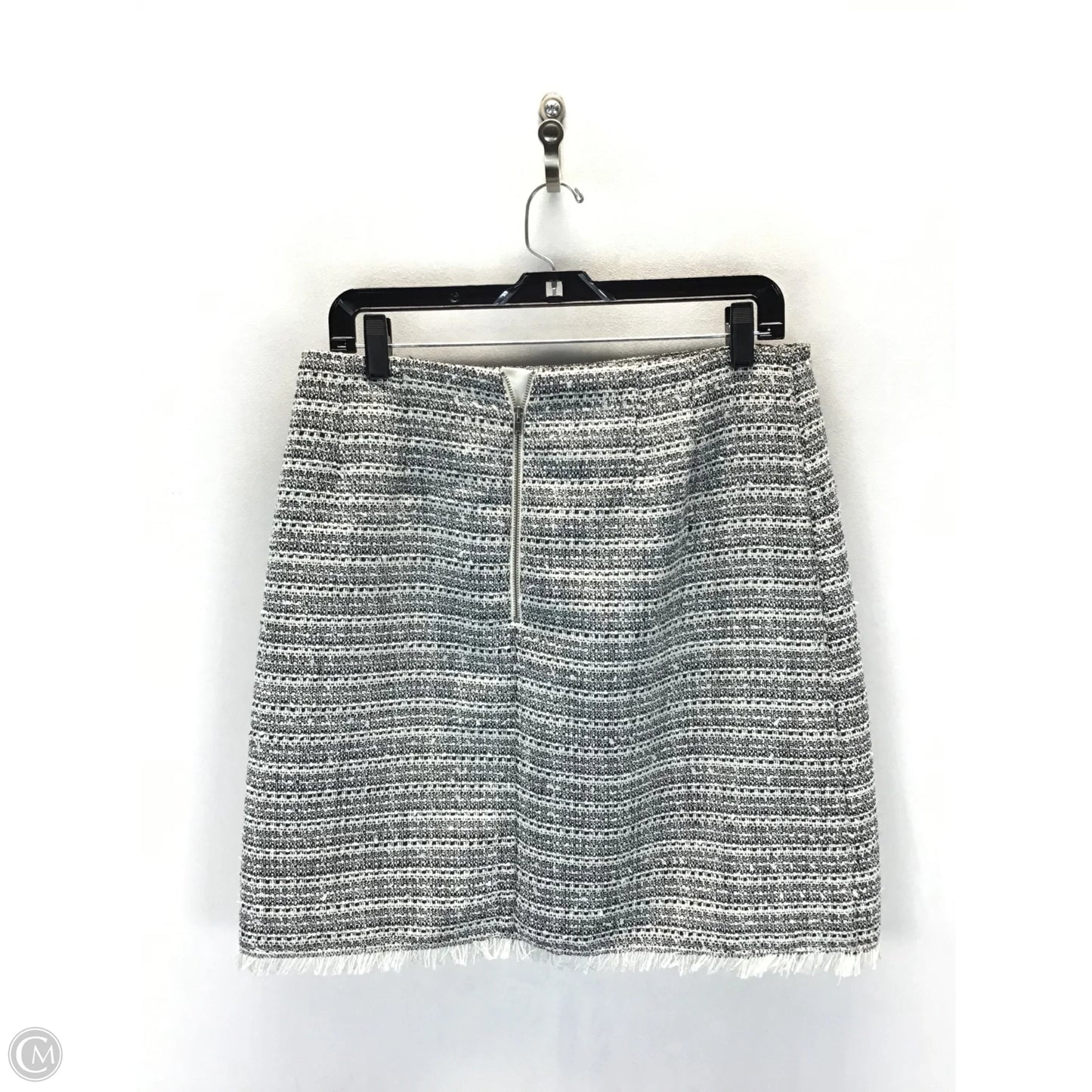 Skirt Midi By Loft In Black & White, Size: 10