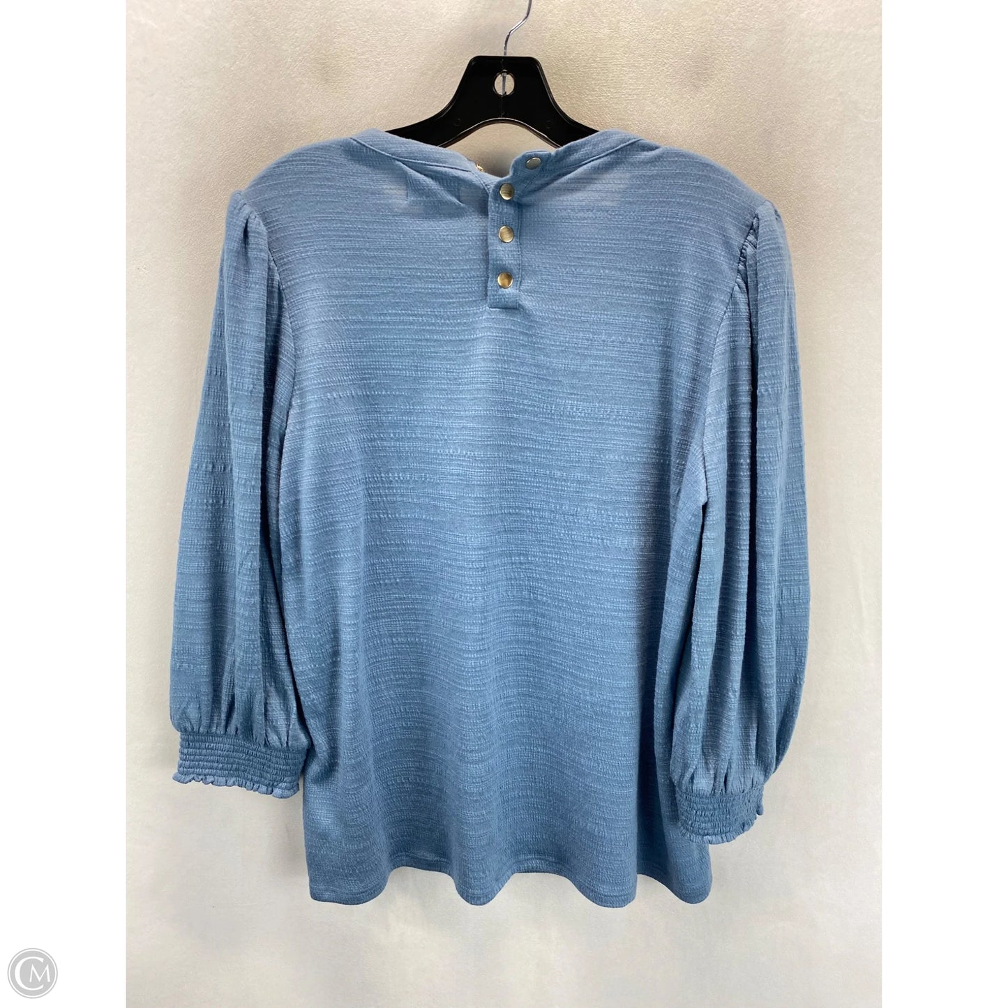 Top Long Sleeve By Wonderly In Blue, Size: L