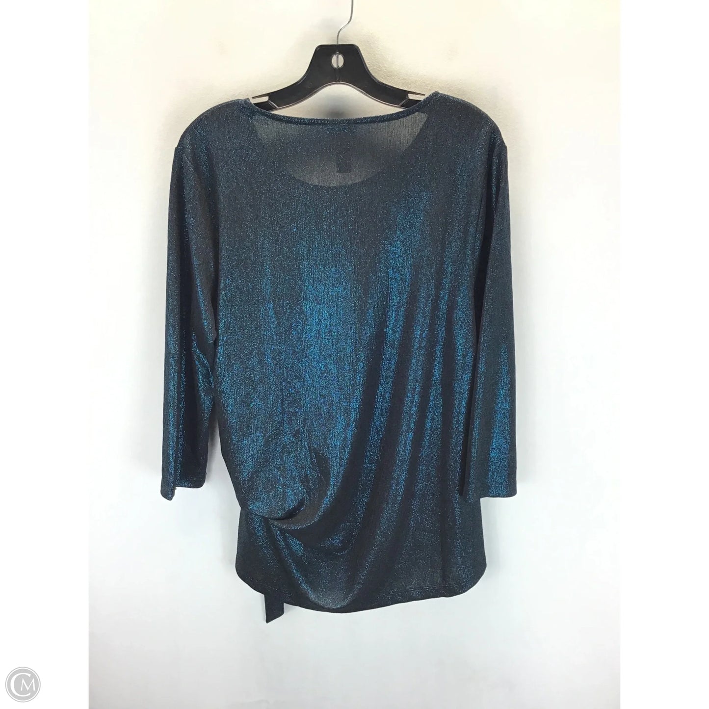 Top 3/4 Sleeve By Chicos In Teal, Size: L