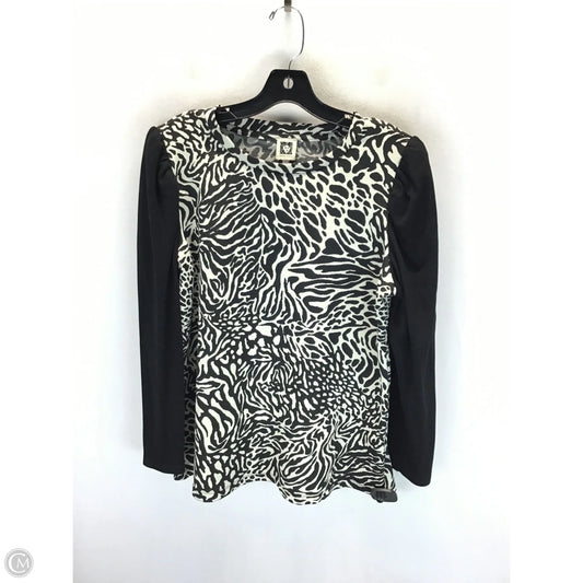Top Long Sleeve By Anne Klein In Animal Print, Size: L