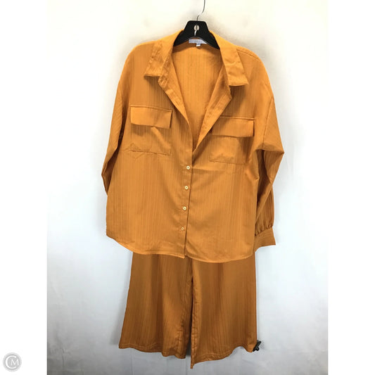 Pants Set 2pc By Iris In Orange, Size: L