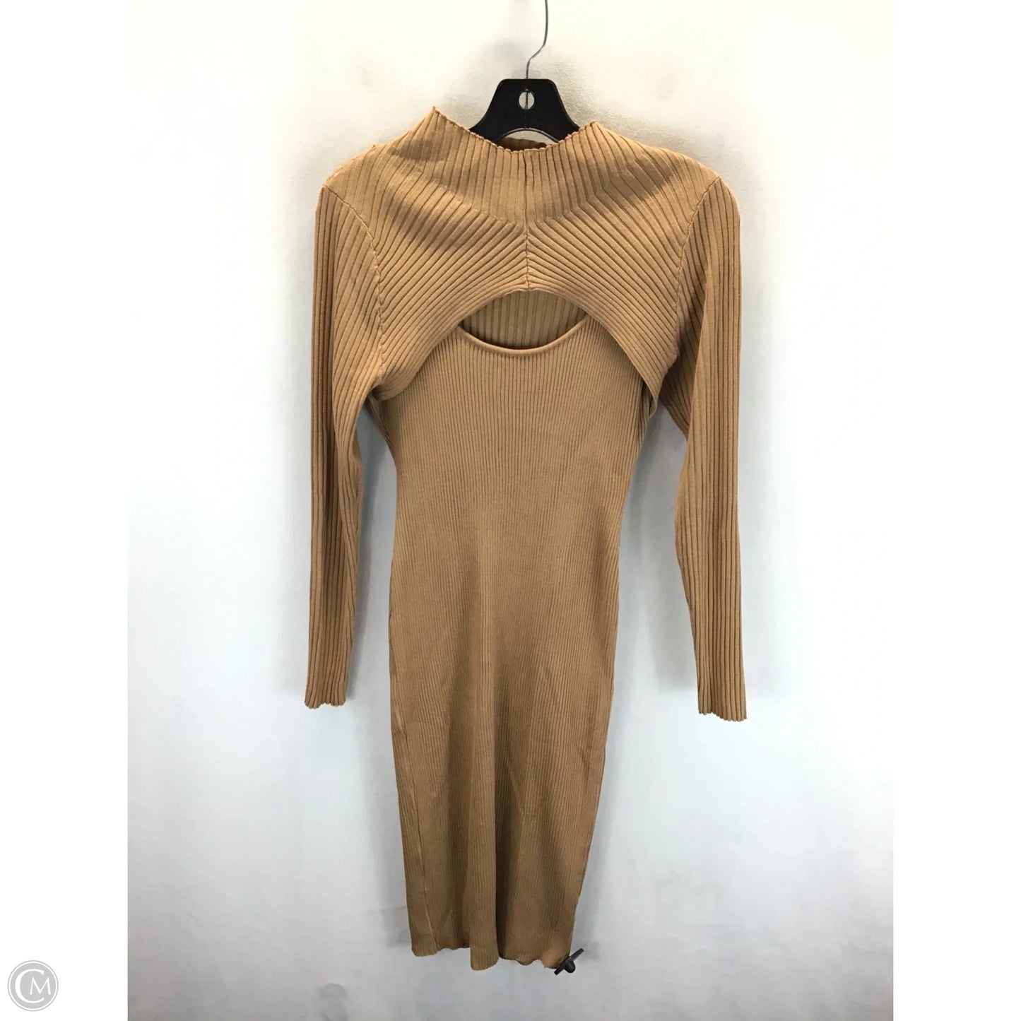 Dress Sweater By Almost Famous In Tan, Size: L