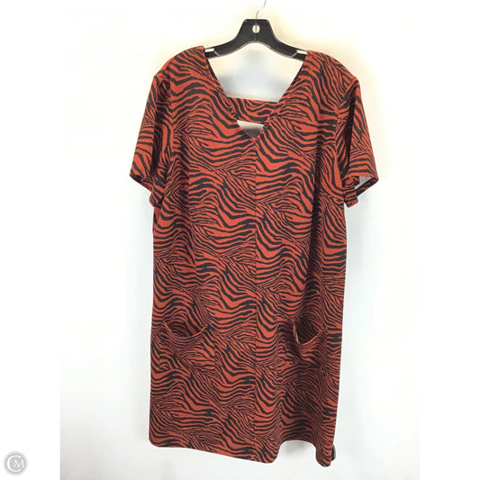 Dress Casual Midi By Ashley Stewart In Animal Print, Size: 1x