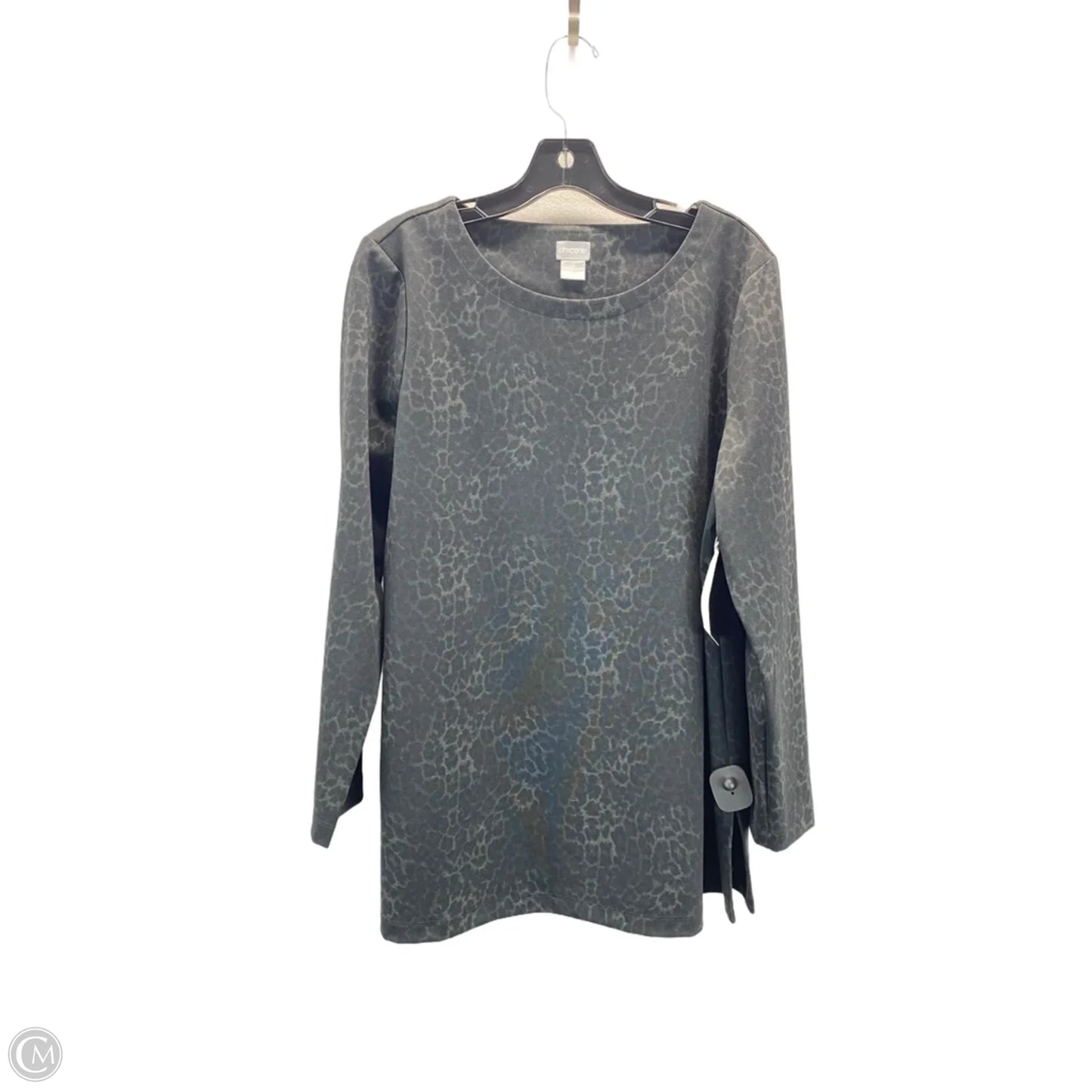 Top Long Sleeve By Chicos In Black, Size: L