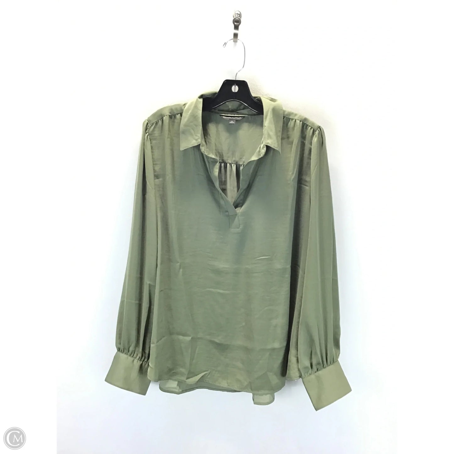 Top Long Sleeve By Banana Republic In Green, Size: Xl