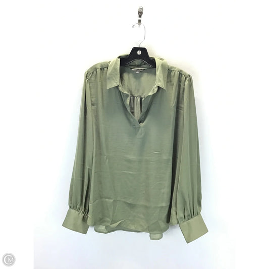 Top Long Sleeve By Banana Republic In Green, Size: Xl